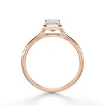 Pierścionek diament szlif szmaragdowy z różowego złota SBPZ_033